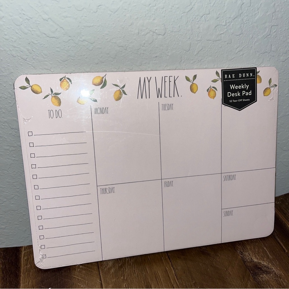 Rae Dunn Weekly Desk Pad